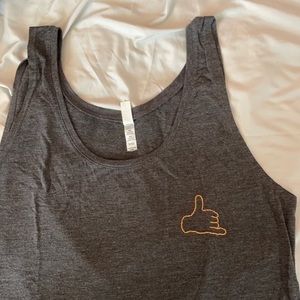 L/XL cropped embroidered tank
